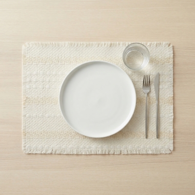 Cream Woven Fringe Placemat ...