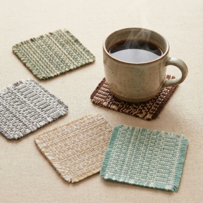 Mixed Color Woven Drink Coas...