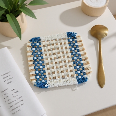 Assorted Fringe Woven Drink ...