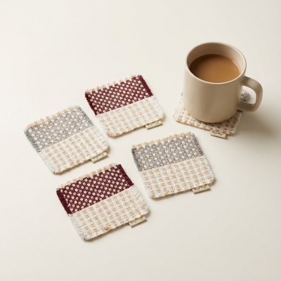 Two-Tone Woven Drink Coaster...